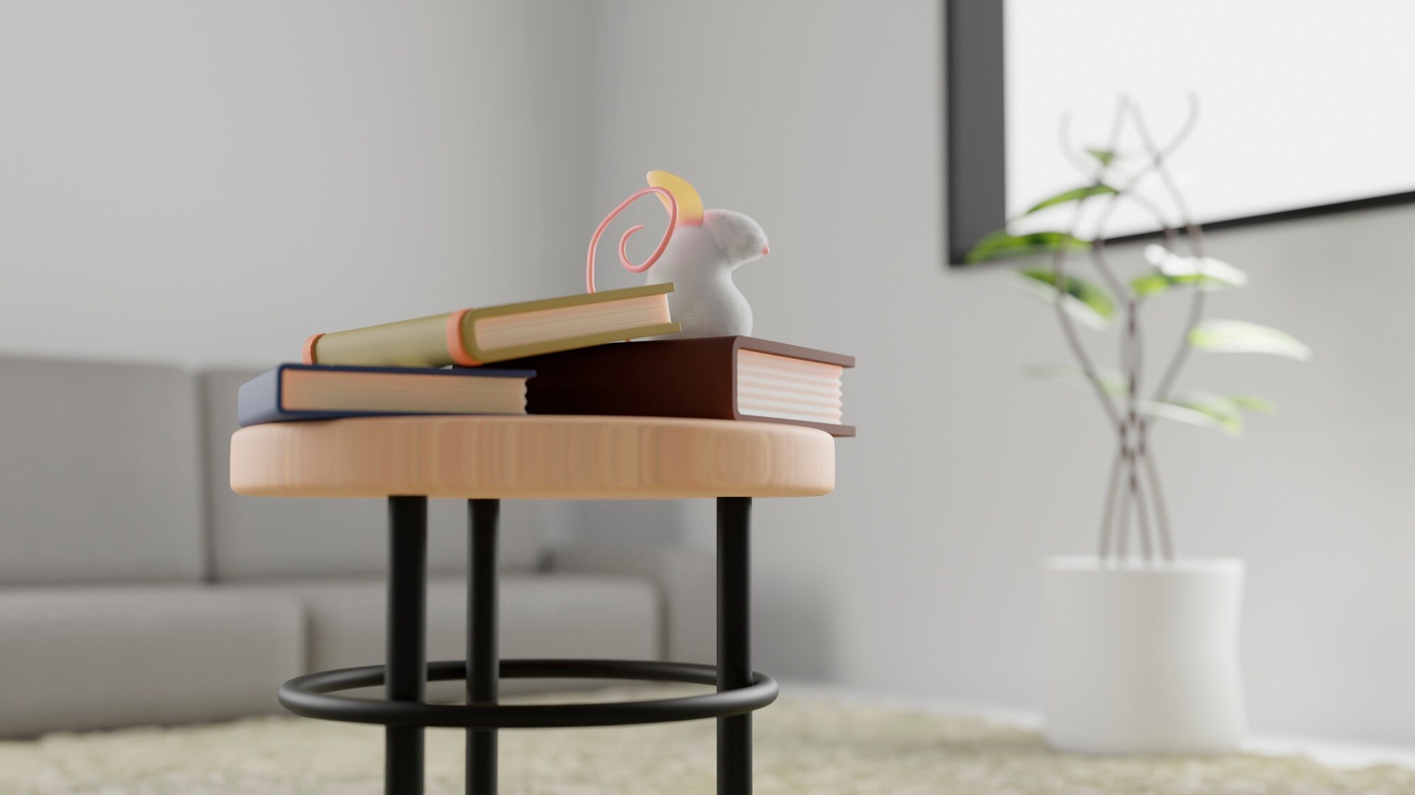 Espacio de lectura minimalista
